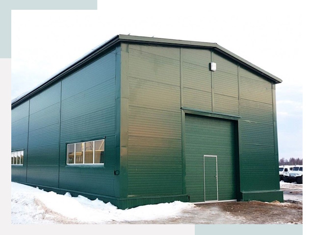 Двускатные ангары в Фрязино